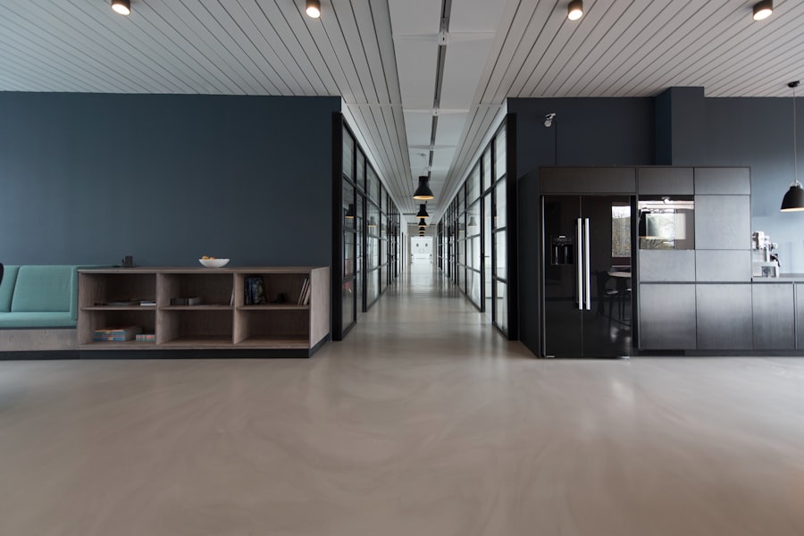 Calm modern office used for remote operations planning